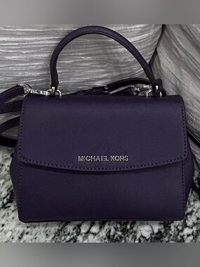 Michael Kors Deep Purple Mini Top-Handle Crossbody